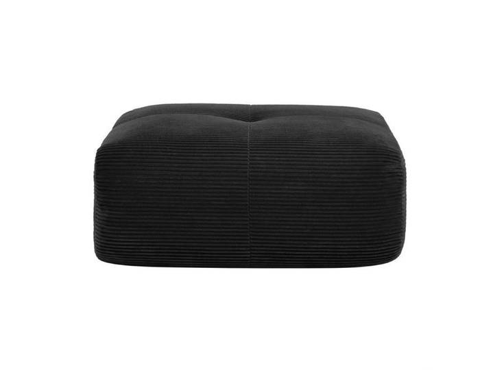 DRIPEX Pouf de canapé modulable en Velours côtelé: 92.5x75x40cm - Noir