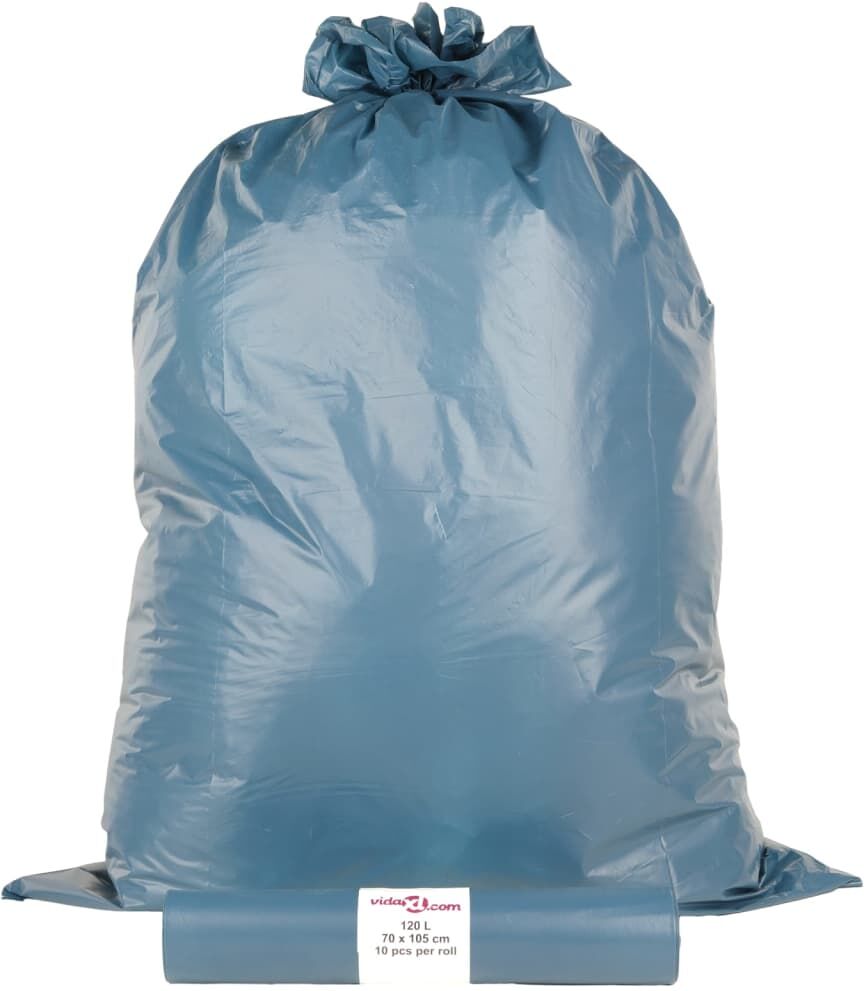 vidaXL Sacs poubelles 100 pcs bleu 120 L