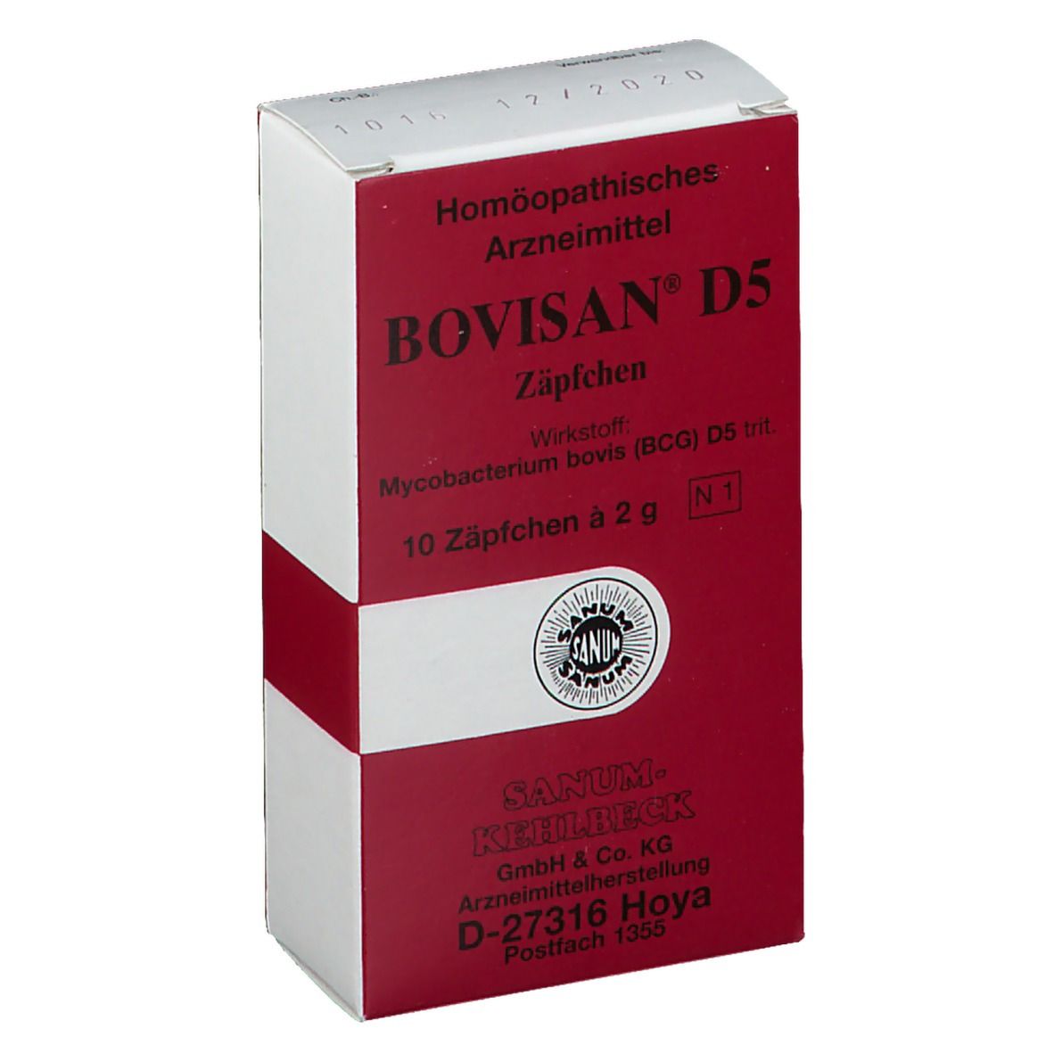 Bovisan D 5 Zäpfchen 10x2 g Suppositorien
