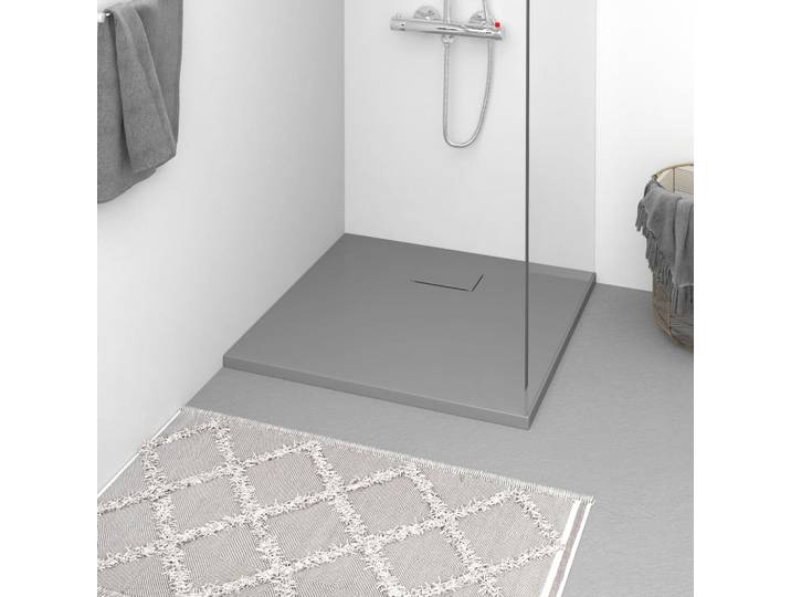 vidaXL Duschwanne SMC Grau 90x90 cm