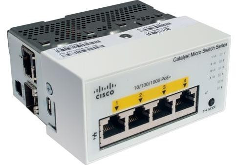 Cisco Catalyst Micro Switch CMICR-4PC - 4 x 10/100/1000 (4 PoE+) + 1 x Gigabit SFP (uplink) - Wandmontage