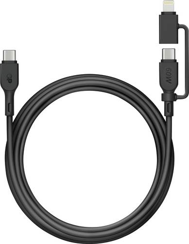 GP USB-Kabel USB-C, Apple Lightning Stecker 1.50m Schwarz GPCBCXBPBKUSB964
