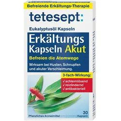TETESEPT Eukalyptusöl Erkältungs Kapseln Akut 30 St