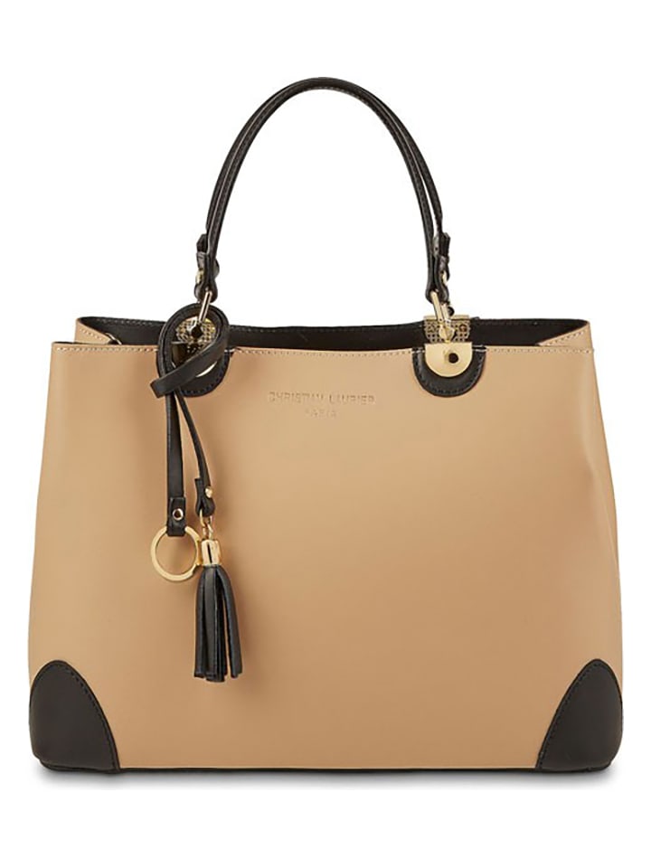 Christian Laurier Leder-Henkeltasche "Armel" in Beige - (B)30 x (H)23 x (T)10 cm - onesize
