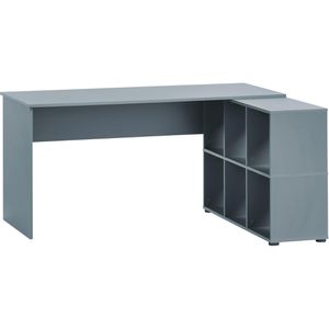 Möbelpartner Schreibtisch Serie 500, fjord, mit Sideboard, L-Form, 150 x 73,6 x 104,3 cm