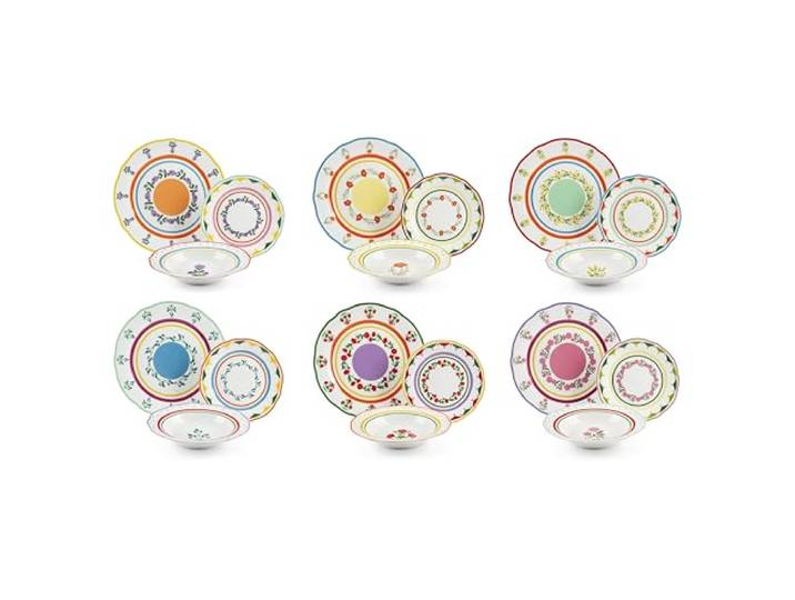 Excelsa Arles Tafelservice, 18-teilig, Porzellan, Multidecoro
