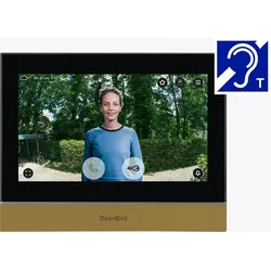DoorBird IP Video Innenstation A1104T Messing-Optik als PVD Beschichtung, Edelstahl V4A, hochglanzpoliert