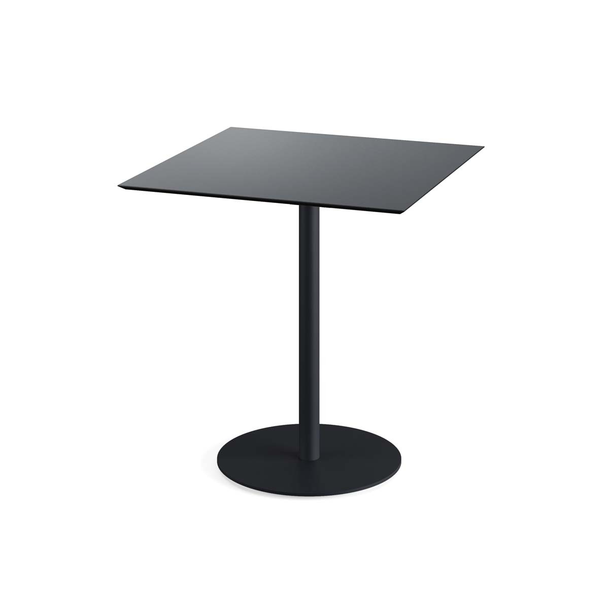 Urban Terrassentisch Schwarz gestell + Schwarz HPL 70x70 cm