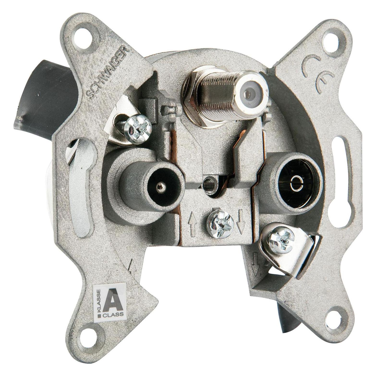 Schwaiger Antennendose TV, SAT, UKW Aufputz Einzelanschlussdose (Antennendose) (DSE950531)