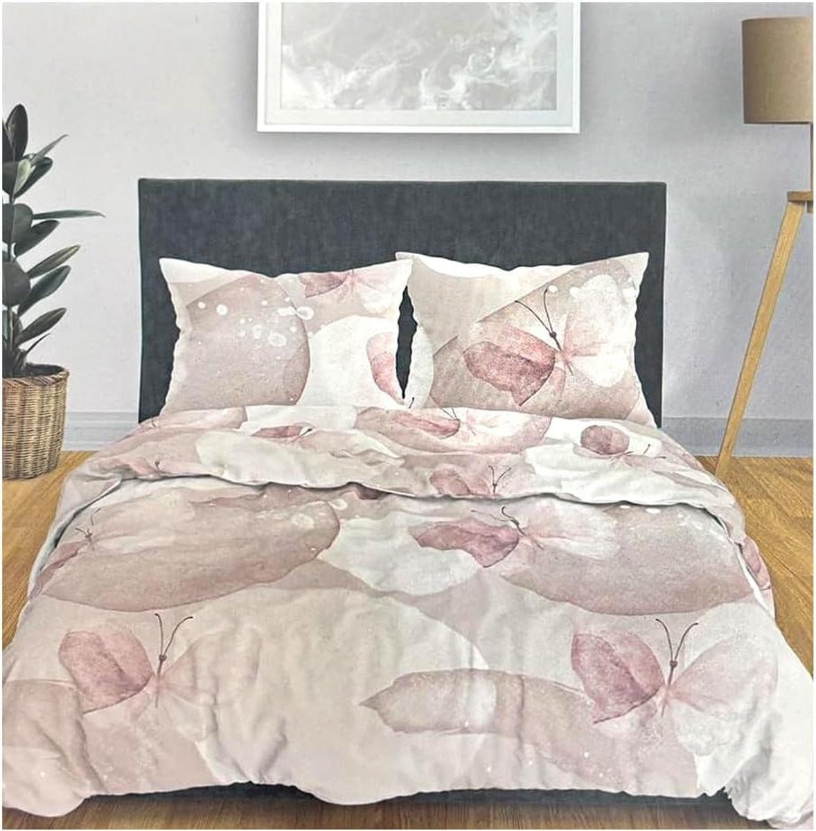 4-delig beddengoedset met dekbedovertrek en laken, ademend polyester, patroon 2