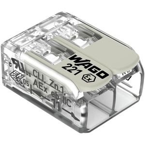 Wago Verbindungsklemme Compact, 221-482, 2 Leiter, 4mm², mit Hebel, für explosionsgefährdete Bereiche, 100 Stück