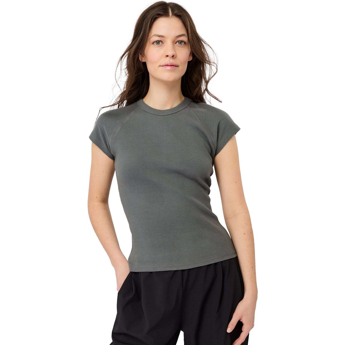 Mandala Slim Fit Ribbed Tee nox S TS55JE09-Slim-Fit-Ribbed-Tee-nox-S