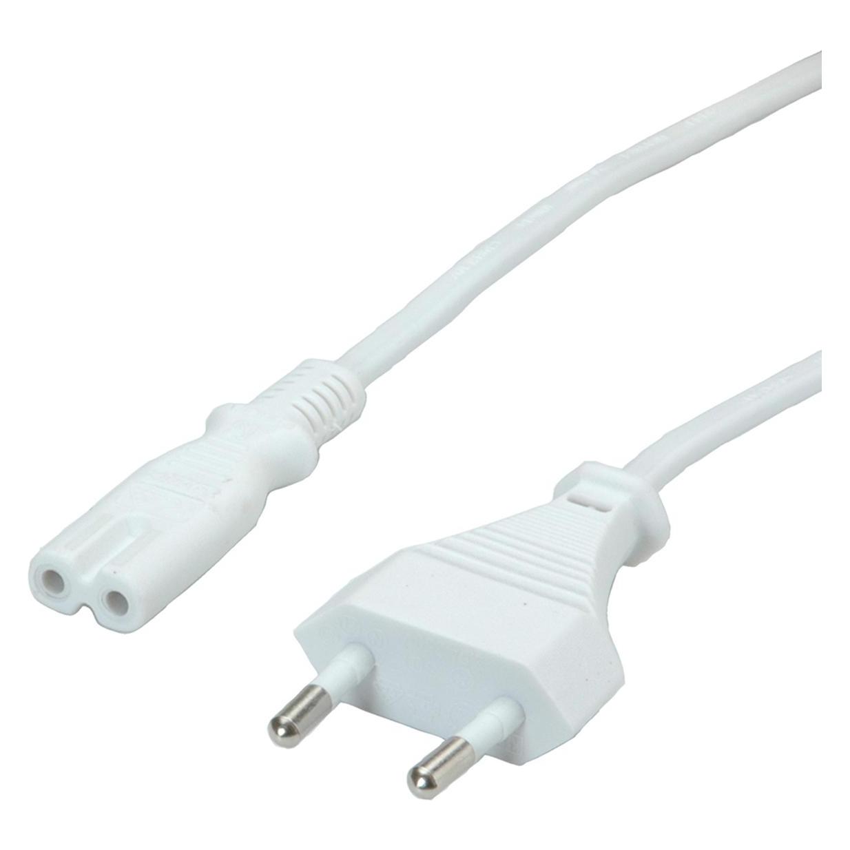 Value Netzkabel Euro-Flachstecker auf C7 (1 m) (19.99.2090)