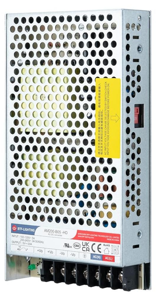 Dripio Voedingsadapter 150 W, 5 V, 30 A, Aluminium, AC 100-240 V naar DC 5 V