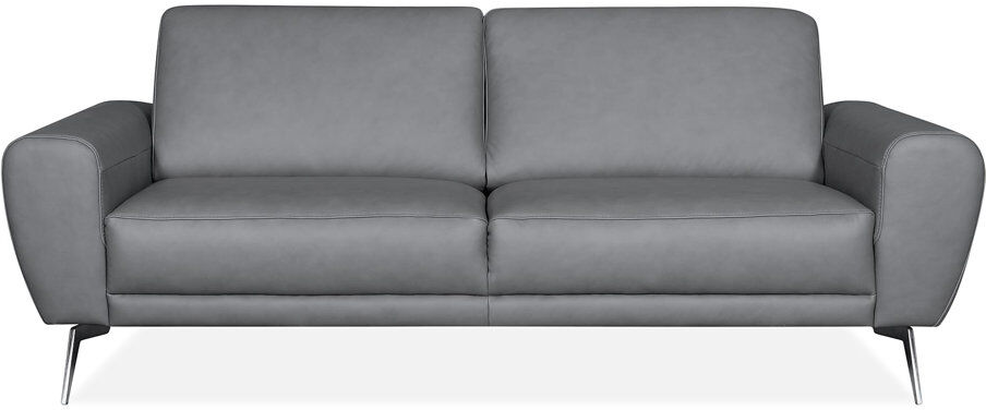 Metro Kilmarnock Genuine Leather 3-seater Sofa Grey 92cm H X 205cm W X 84cm D
