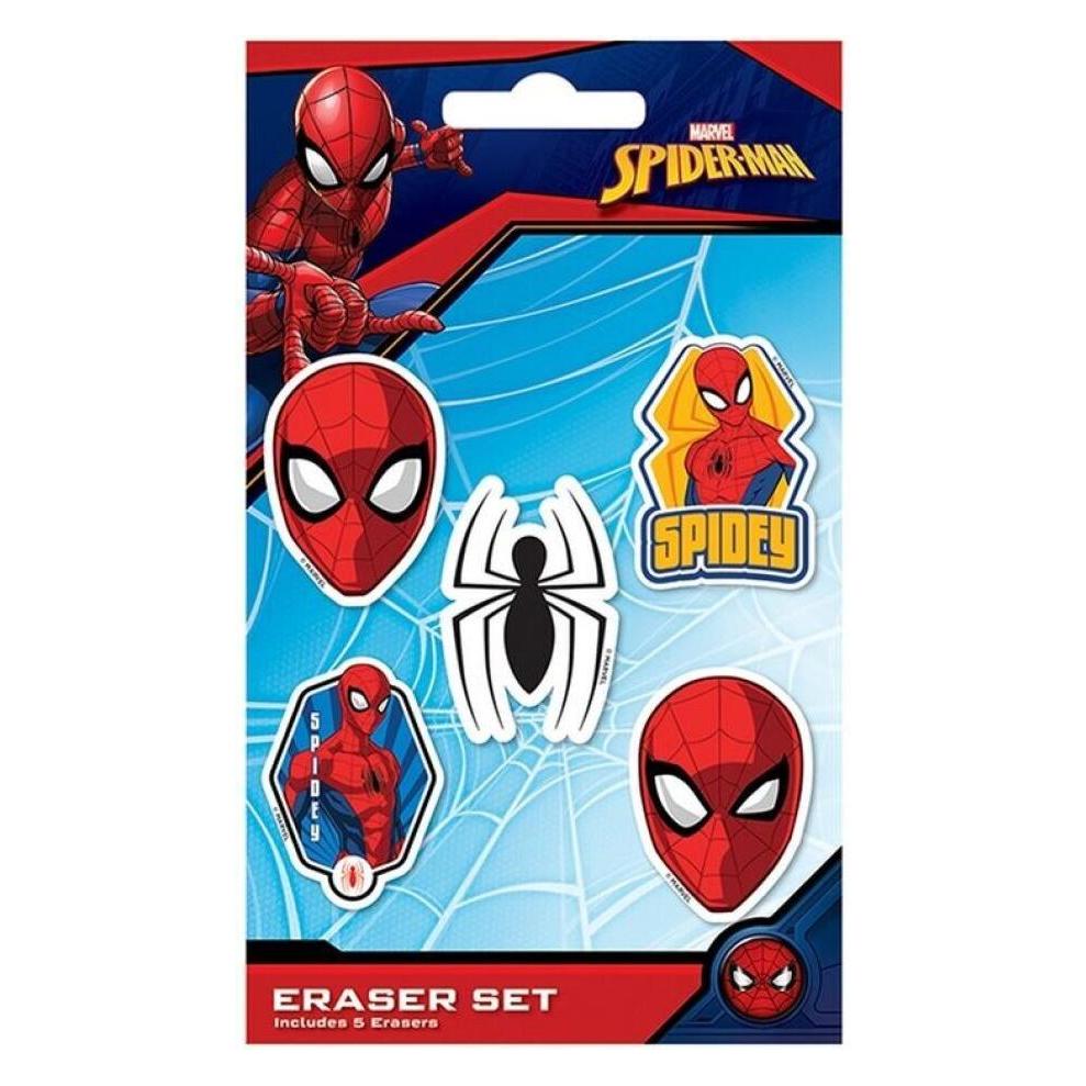 Pyramid Spider-Man Eraser Set (Pack of 5) (One Size) (Multicolored) (GARS0014)