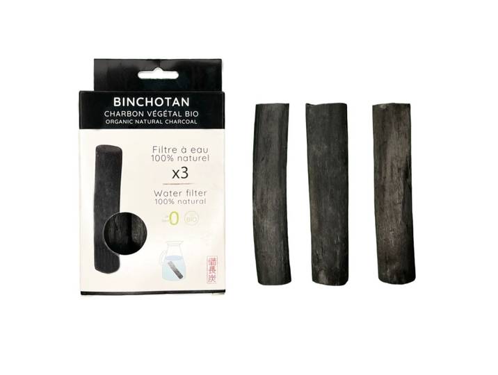 Binchotan Aktivkohle Wasserfilter 3er Set