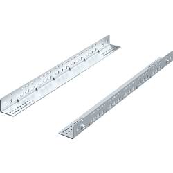 Rittal 5501.420 19 Zoll Netzwerkschrank-Schienen 1 HE variable Befestigungsschienen, Perforiert