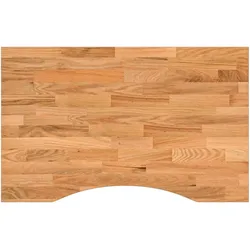 vidaXL Schreibtischplatte Hellbraun 80x60x2,5 cm Massivholz Eiche
