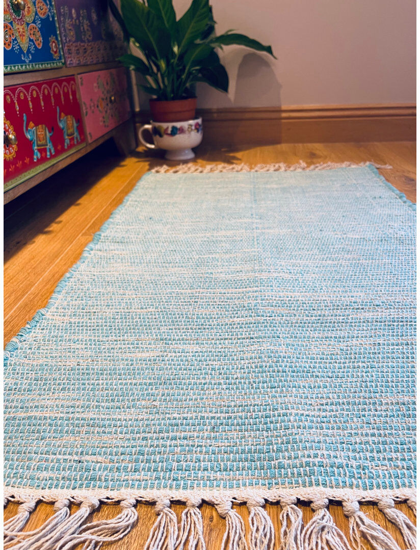 World Menagerie Edom Cotton Hand Woven Area Rug Runner 60 x 210cm
