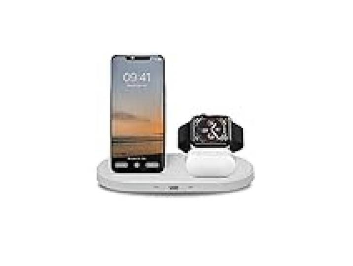 WE Dock de Charge à Induction Apple 3-en-1 pour iPhone/AirPods/Apple Watch - Blanc