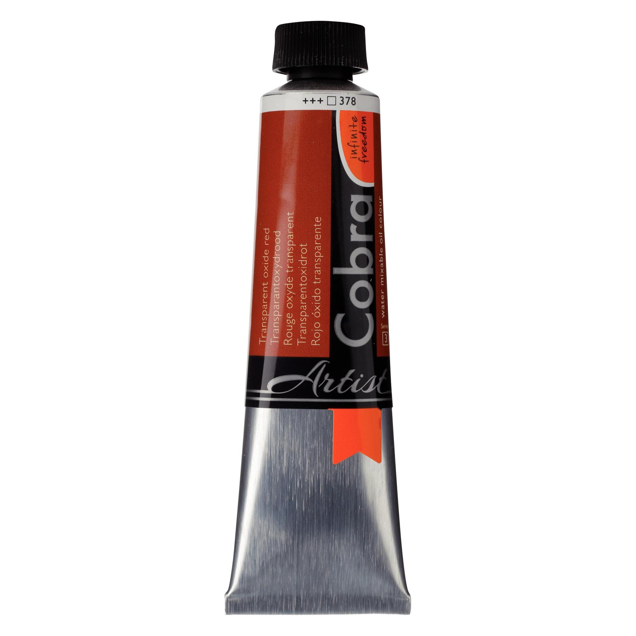 Talens Oelfarbe Cobra wasservermalbar Transparentoxidrot 378 (40 ml) (21053780)