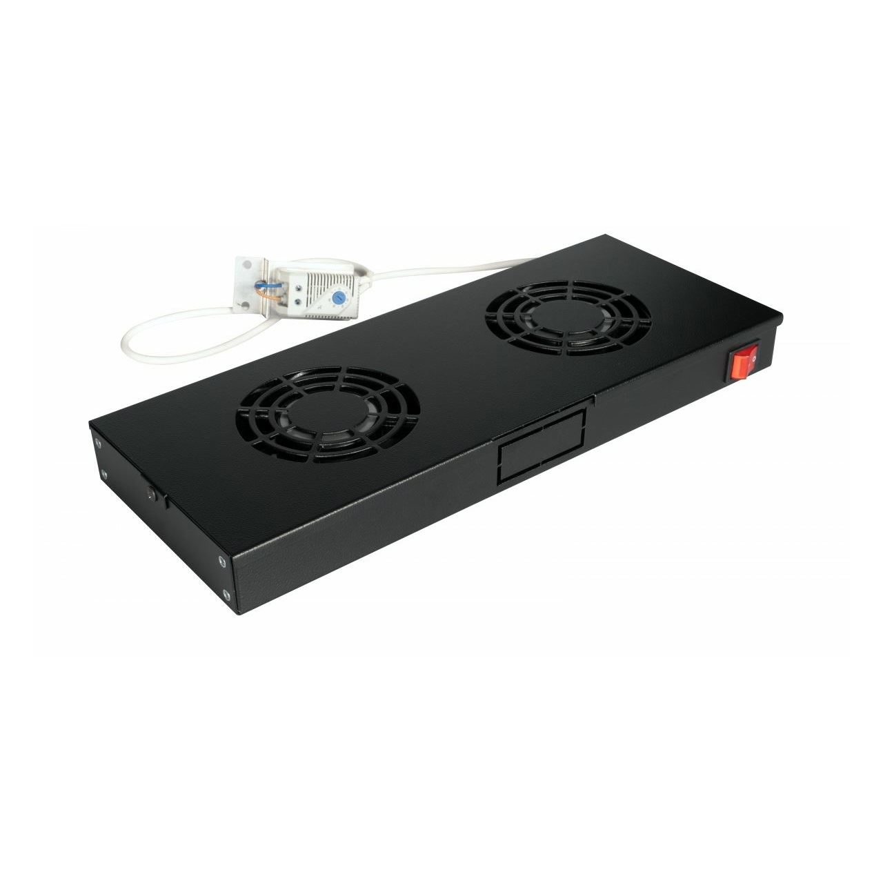 Equip Lüftermodul 19" für Serverschränke, 2xLüfter RAL9005 schwarz