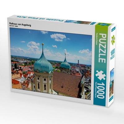 CALVENDO Puzzle Rathaus von Augsburg | 1000 Teile Lege-Größe 64x48cm Foto-Puzzle für glückliche Stunden