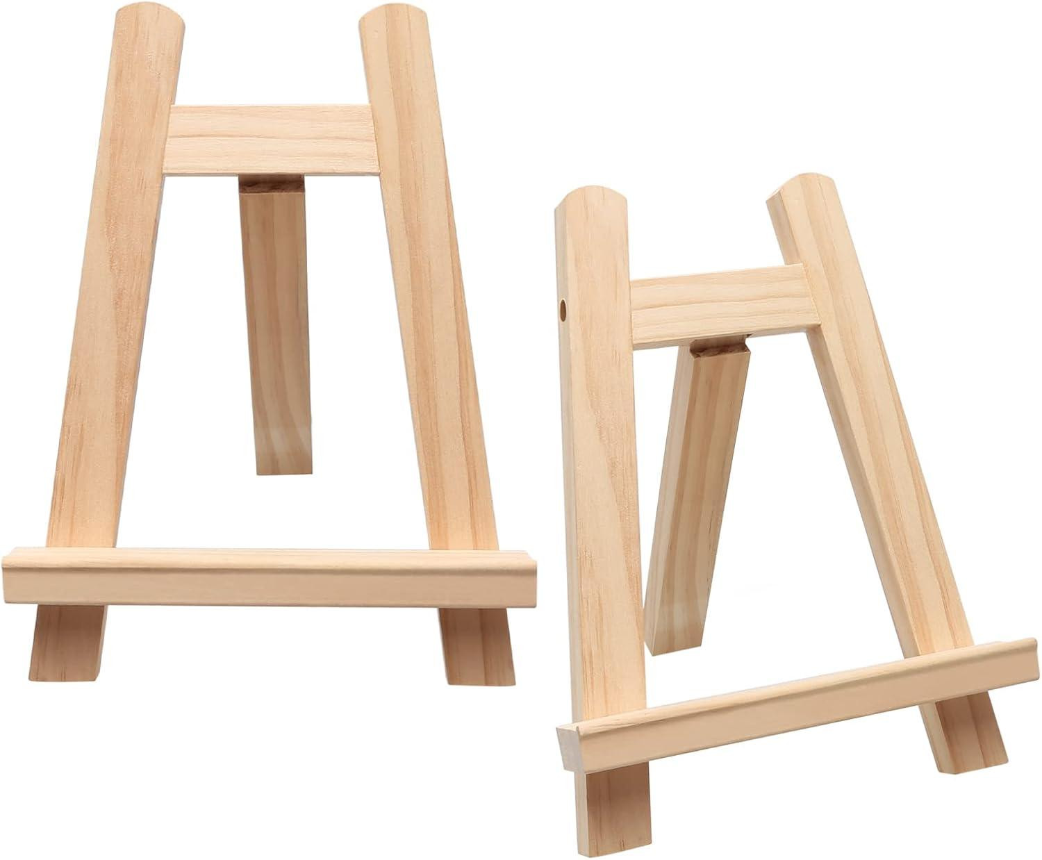 oCreon Set van 2 Mini Houten Kunstenaar Driehoeksezelts