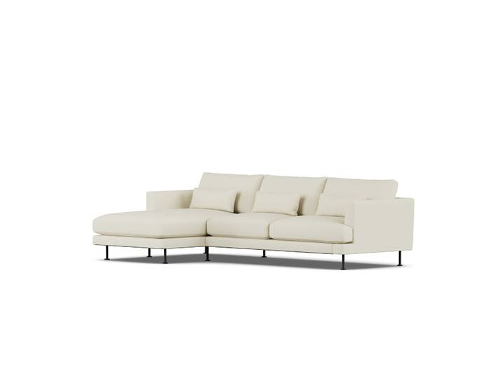 1898 Bredhult Sofa Oslo Nature 1540-Schwarzer Stahl, 2,5-sitzig C2