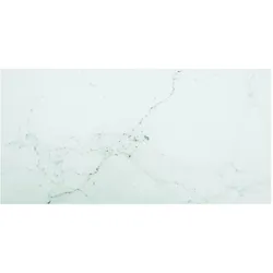 vidaXL Tischplatte Weiß 100x50 cm 6 mm Hartglas in Marmoroptik