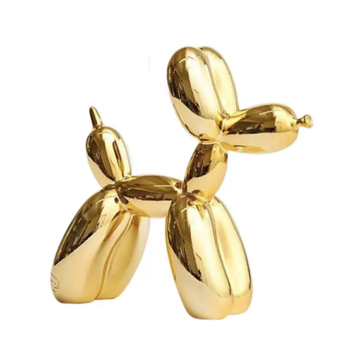 Gouden Ballonhond Standbeeld - Decoratief Beeldje voor op Tafel - Hoogte: 10 cm
