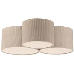 Just Light, Deckenleuchte, Deckenleuchte Duro 3flg E27 Beige (E27)