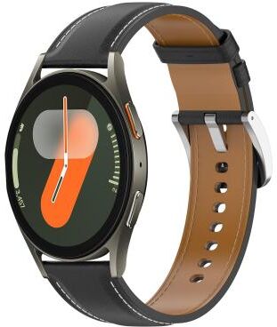 Everyday Crate Samsung Galaxy Watch 7 Genuine Leather Watch Band Quick Release Replacement Strap black
