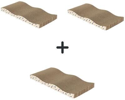 Inspired Living Wide Corrugated Cardboard Cat Scratcher Lounge Bed set A