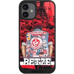 Nivocase Handyhülle für Apple iPhone 12 mini Hülle NIVOpure Case Schwarz 1. FC Kaiserslautern 1. FCK (Apple iPhone 12 mini), Smartphone Hülle, Schwarz