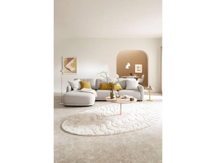 SCHÖNER WOHNEN-Kollektion Ecksofa Wonder, organisches Design, Breite 318cm, schmale Armlehnen, L-Form, Sanfte Kurven, Kammerkissen-Komfort & maximale Entspannung