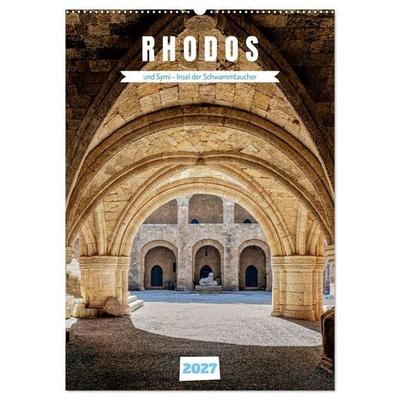 Rhodos und Symi, Insel der Schwammtaucher (Wandkalender 2027 DIN A2 hoch), CALVENDO Monatskalender