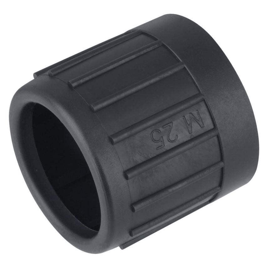 Fränkische Rohrwerke FRA E-Ku-E25 schw. UV-B. Kunststoff-Endtülle M25 schwarz (25996025)