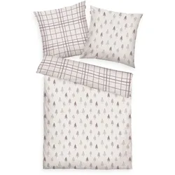 Bettwäsche X-MAS Flanell (BL 135x200 cm) - rosa - BL 135x200 cm