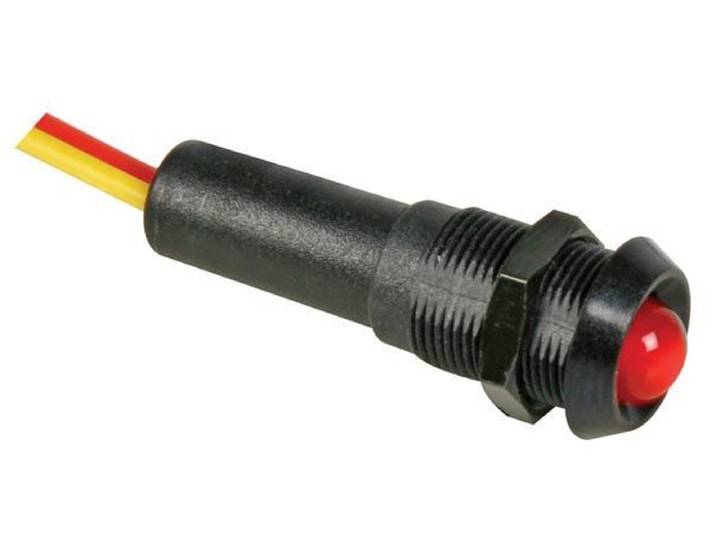 Led lamp 12VDC - knipperend - zwart ABS