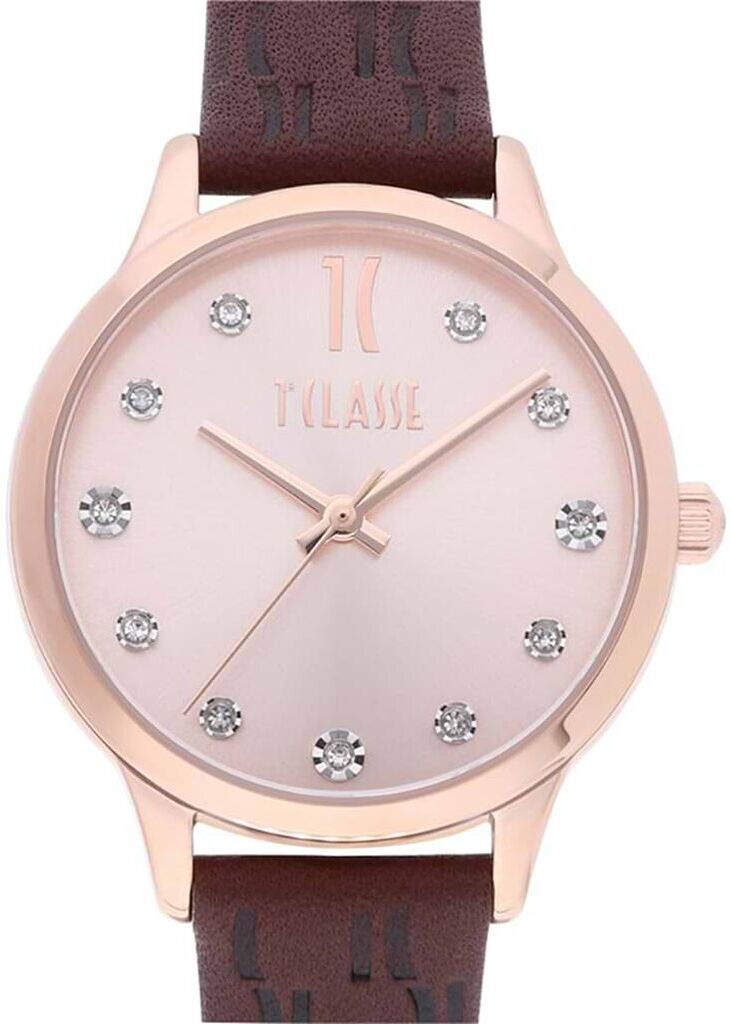 Stroili Orologio linea Formentera solo tempo cinturino in pelle marrone e cassa rose gold