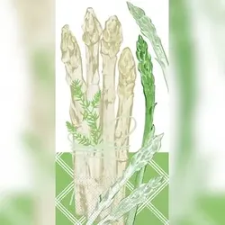 Mank Tissue Serviette Spargel, 40 x 40 cm, 1/8 Falz, 125 Stück