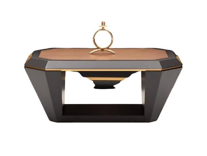 JVmoebel Couchtisch Schwarzer Holz Couchtisch mit modernem Design und eleganter Ästhetik (Packung), Made in Europe