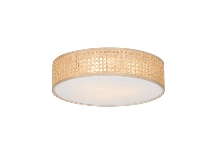 Plafonnier intelligent en rotin 40 cm 3 lumières avec 3 Wifi P45
