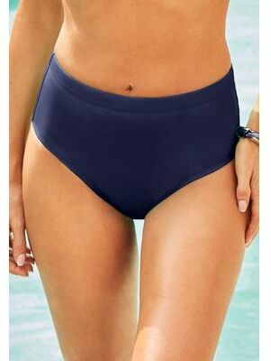 Plus Size Women's Chlorine Resistant Full Coverage Swim Brief by Swimsuits For All in Navy (Size 12)