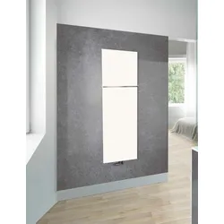Zehnder Fina Lean Bar Design-Heizkörper elektrisch, Edelweiß, 1800x48x700 mm, schlankes Design mit Handtuchhalter