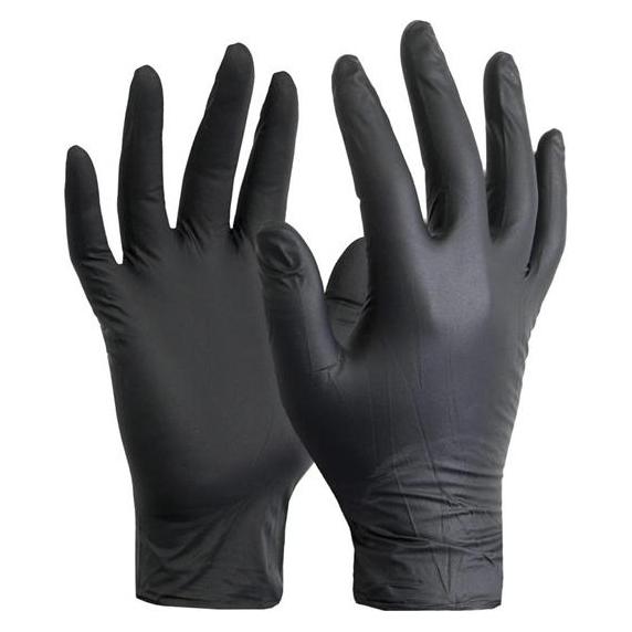 Paclan Exp Nitrile Gloves Black 100pcs Boxl (L) (5900942137923)