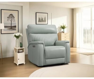 UR livingroom Leather Zero Gravity Power Recliner with Power Headrest and Power Lumbar,USB&USB-C Port