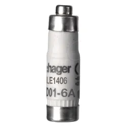 HAGER LE1406 - Sicherungseinsatz D01 E14 6A 400V gG mit Kennmelder
